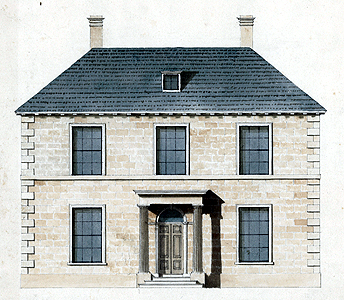 Elevation of Kempston Manor by John Wing 1815 [X254/88/155]